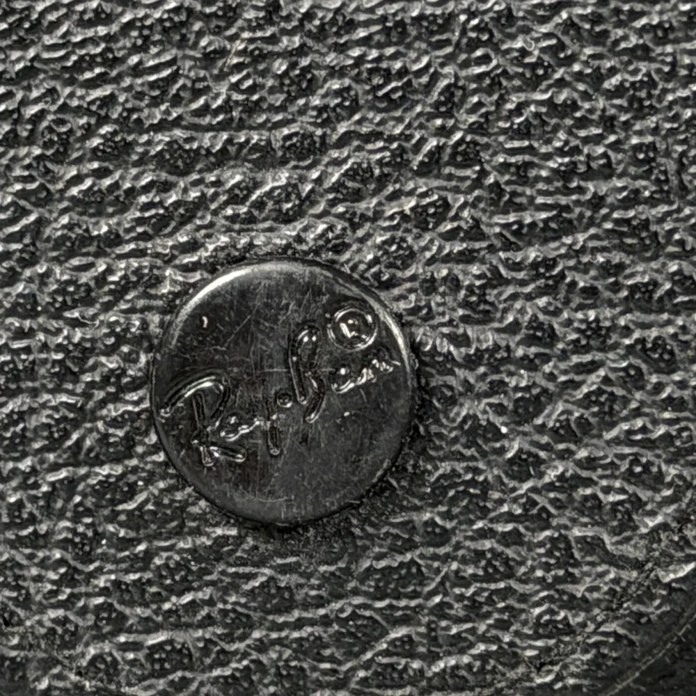 Ray-Ban Black Pebbled Leather Sunglasses Case Snap Closure Replacement Pouch - Picture 3 of 4
